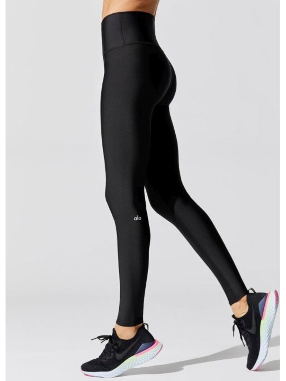 Alo High-Waist Airlift Leggings Black Hi-Rise Waisted Tights Full-Length Pants